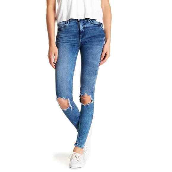 Free People Busted Knee Skinny Jeans - Picture 1 of 5